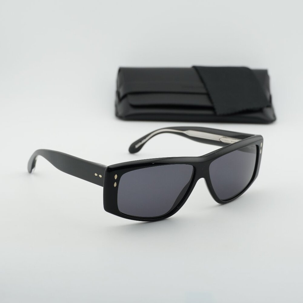 Isabel Marant IM 0106/S 0807 IR Rectangle Sunglasses - Black/Grey